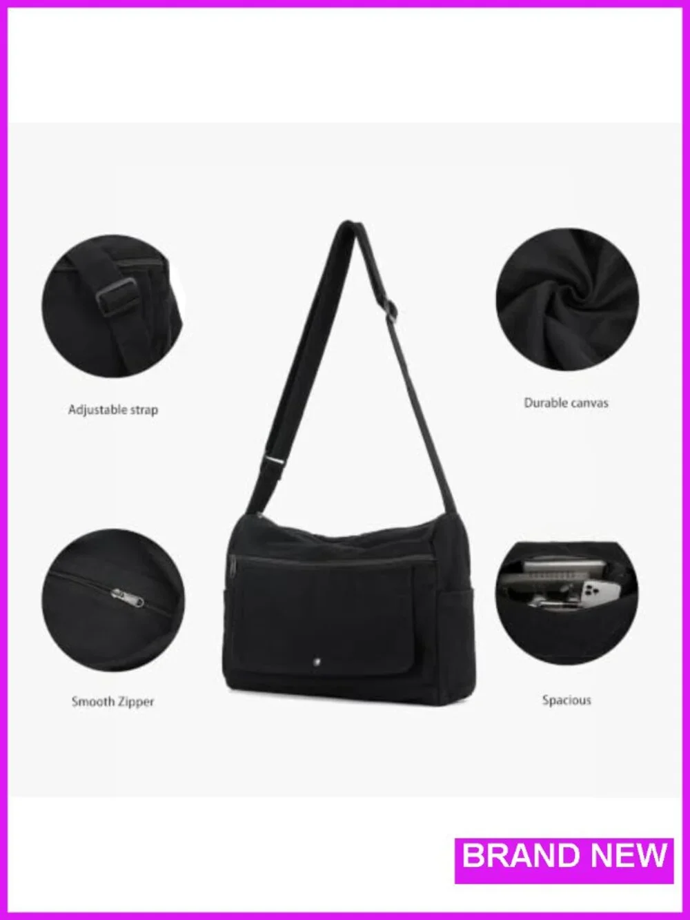 Canvas Messenger Bag Crossbody Satchel Fits 13
